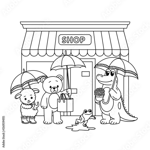 kdp cover, cover, book cover, cartoon illustration, cute coloring book cover, cute kids illustration, cartoon cover, kawaii coloring, easy and bold, kawaii cover, cozy, cozy cover, fuzzy, hygge, color