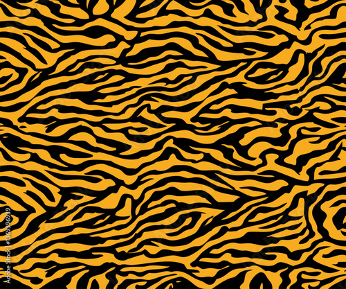 stripe animals jungle tiger fur texture pattern seamless repeating orange yellow black print