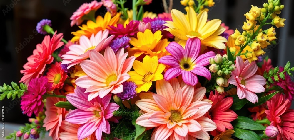Vibrant blooms in a lush, colorful centerpiece arrangement, design, vibrant bouquet Vibrant blooms in a lush, colorful centerpiece arrangement, design, vibrant bouquet