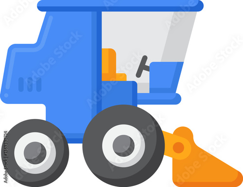 combine harvester Illustration on a white background