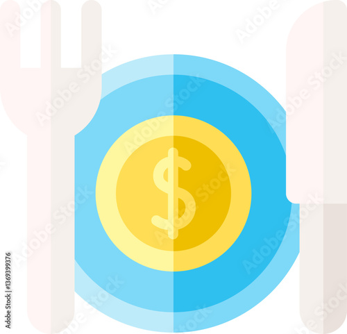 cost Illustration on a white background.