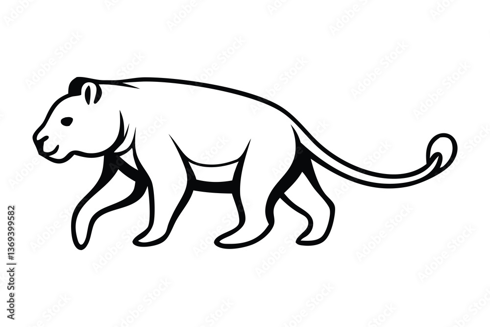 Fototapeta premium vector illustration of a lion