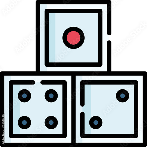 dices Illustration on a white background.