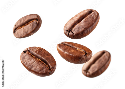 Roasted Coffee Beans PNG – High-Quality Coffee Seeds Isolated on Transparent Background