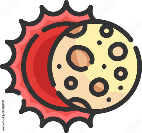 eclipse (2) Illustration on a white background