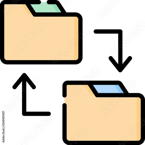 file sharing Illustration on a white background