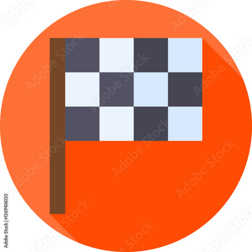 finish flag Illustration on a white background