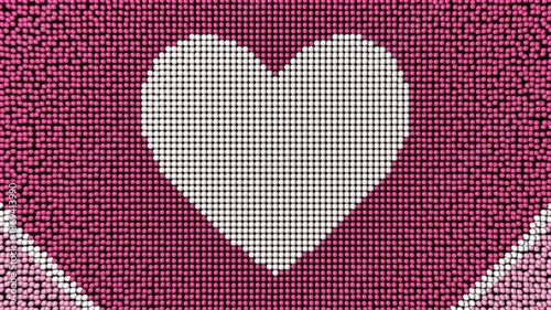 heart made of colorful mosaic