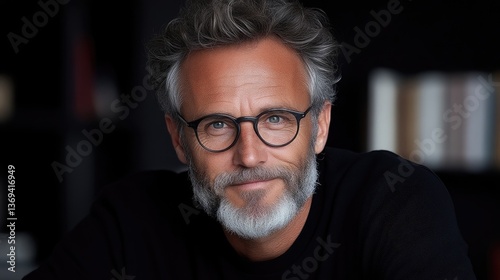 Mature man with glasses and beard
