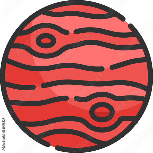 jupiter Illustration on a white background.