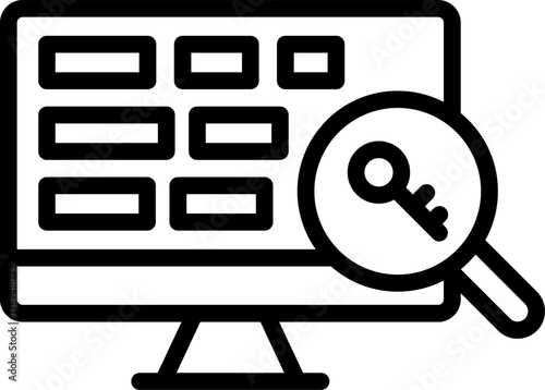 keywords Illustration on a white background.