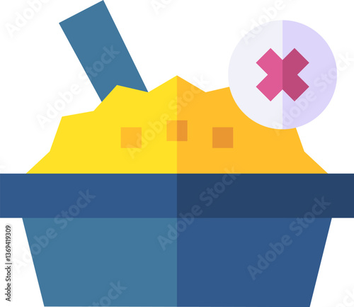 lack of appetite Illustration on a white background.