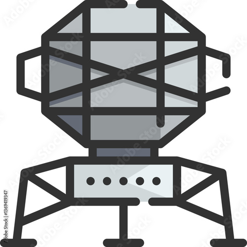 lander Illustration on a white background.