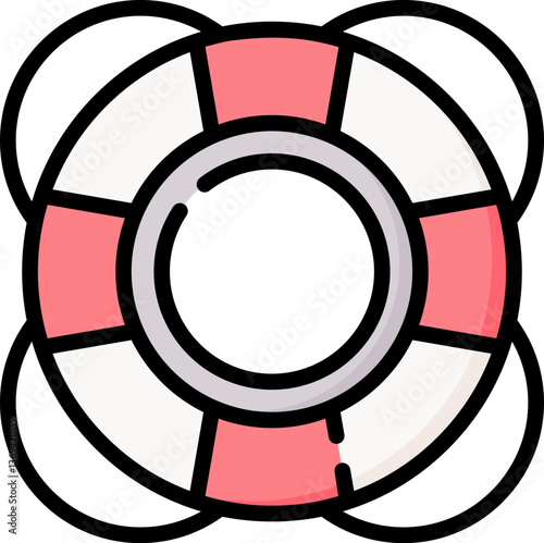 lifebuoy Illustration on a white background.