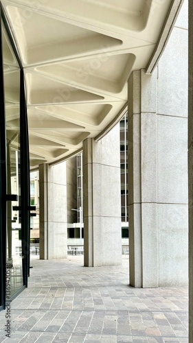 Modern financial buildings in business district.