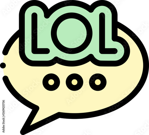 lol Illustration on a white background.