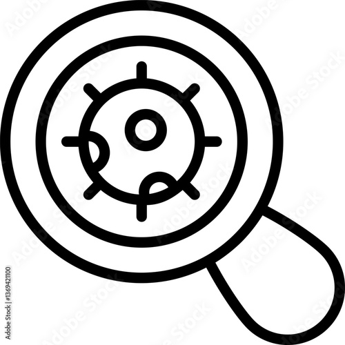 magnification Illustration on a white background.