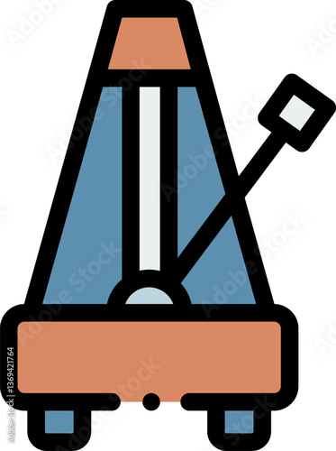 metronome Illustration on a white background.