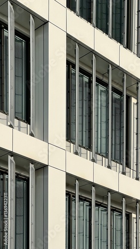 Modern financial buildings in business district.