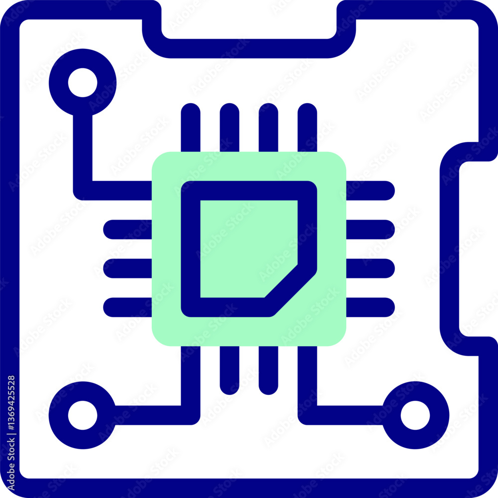 motherboard Illustration on a white background. motherboard Illustration on a white background.
