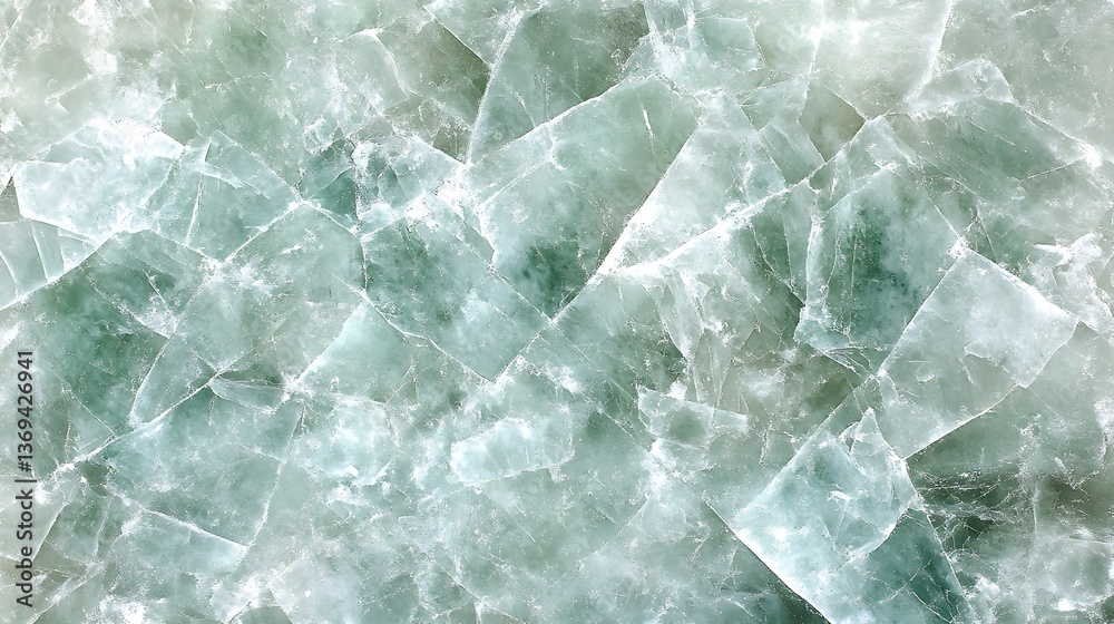 Obraz premium Green Ice Texture Abstract Winter Background