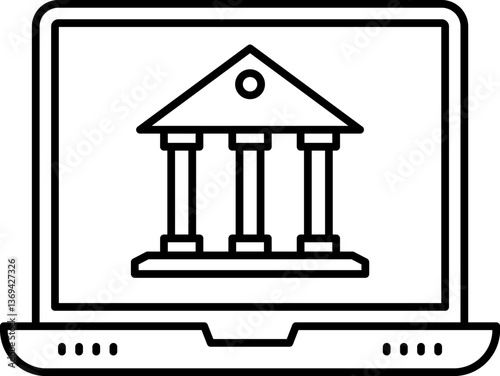 online banking Illustration on a white background.