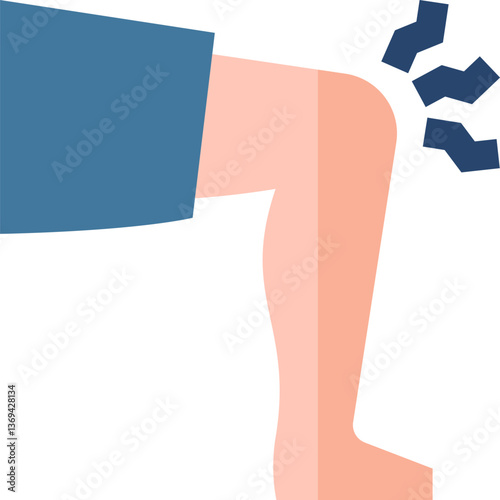 pain in joints Illustration on a white background.