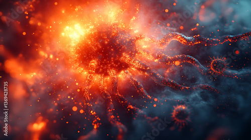 Wallpaper Mural Cosmic nebula textures reveal fractal light within the vast, mysterious deep space Torontodigital.ca