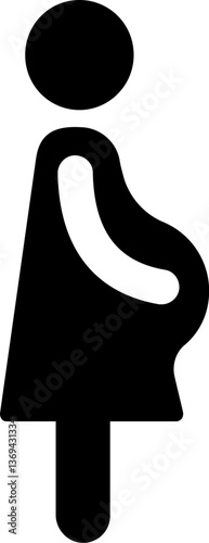 pregnant Illustration on a white background.