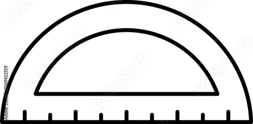protractor Illustration on a white background.