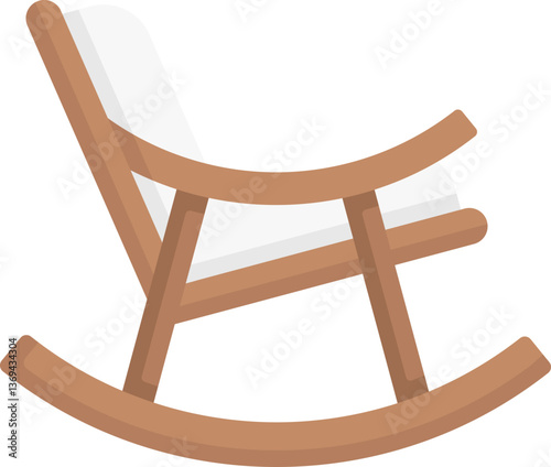 rocking chair Illustration on a white background.