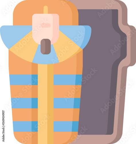 sarcophagus Illustration on a white background.