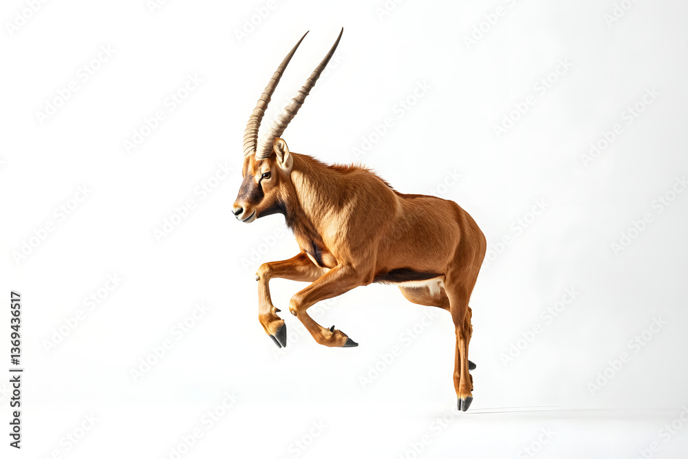 Antelope Leaps Gracefully, Wild Beauty Antelope Leaps Gracefully, Wild Beauty