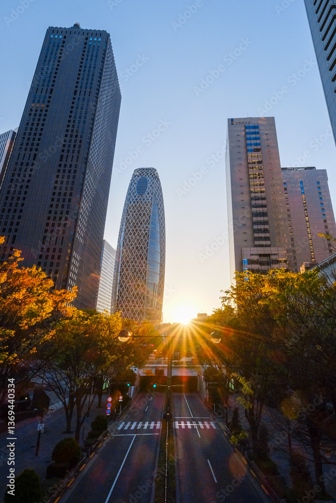 Obraz premium 西新宿・夜明け