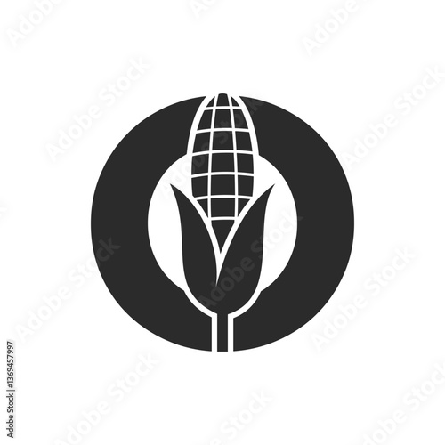 Agriculture Logo Design On Letter O With Corn Symbol for Farm Logo Template