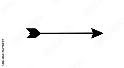 Black arrow illustration. Black arrow symbol. Black arrow icon. Arrows vector. Vector illustration