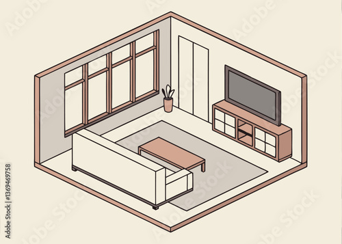 Modern living room design featuring natural light and minimalistic furniture for a cozy atmosphere