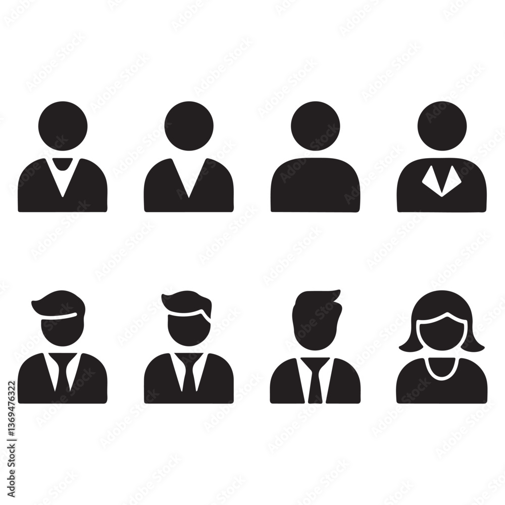 Different Human Figures The icons Simple Generic Human Shapes Different Human Figures The icons Simple Generic Human Shapes