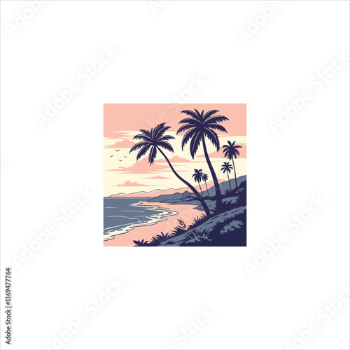 Palm-Lined Shores: A Coastal Dreamscape