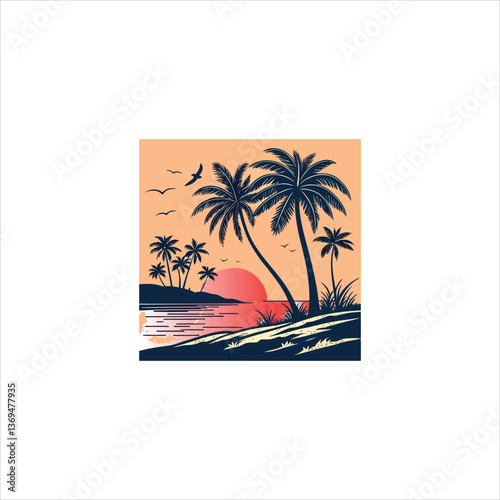 Palm-Lined Shores: A Coastal Dreamscape