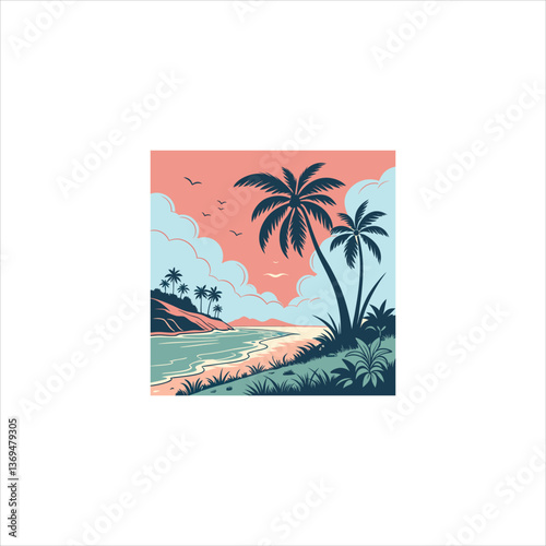 Palm-Lined Shores: A Coastal Dreamscape