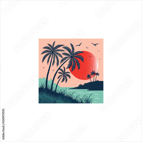Palm-Lined Shores: A Coastal Dreamscape