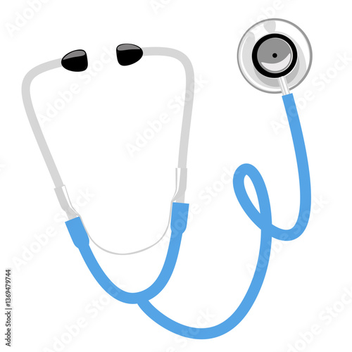 stethoscope on white background