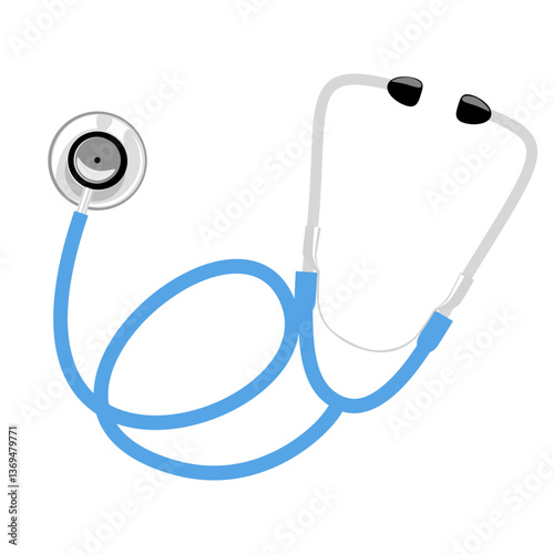 stethoscope on white background