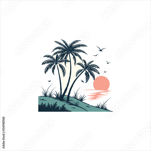 Palm-Lined Shores: A Coastal Dreamscape