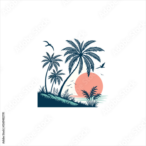 Palm-Lined Shores: A Coastal Dreamscape