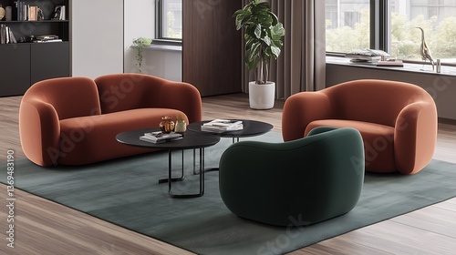 A modern living room showcasing stylish furniture and elegant design