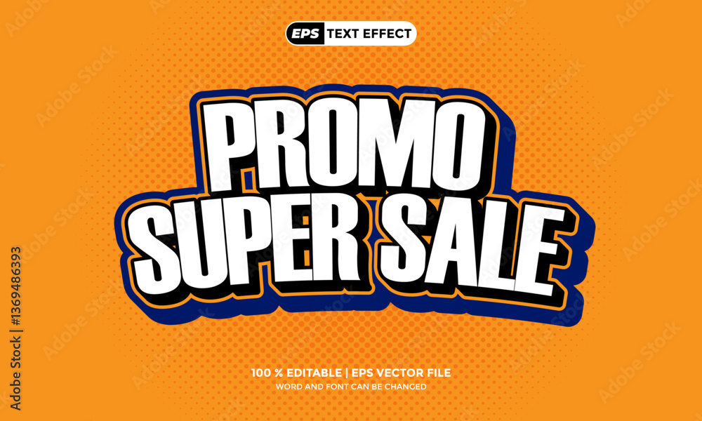 3D Text Editable Promo Super Sale 3D Text Editable Promo Super Sale