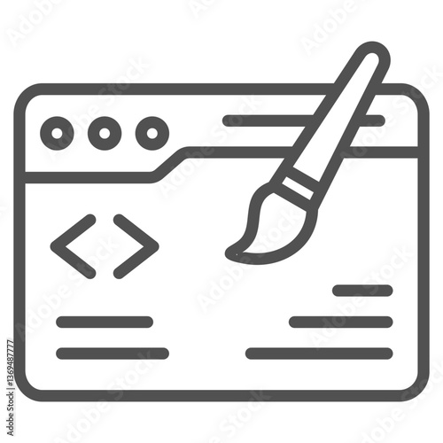 Web Design Outline Icon