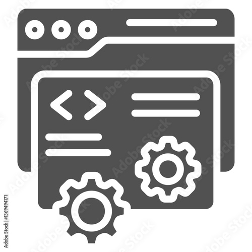 Web Development Glyph Icon